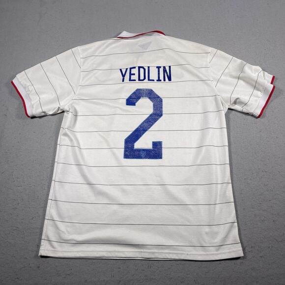 United States Soccer Jersey Men Large World Cup 2014 DeAndre Yedlin Nike Dri Fit - Picture 9 of 11
